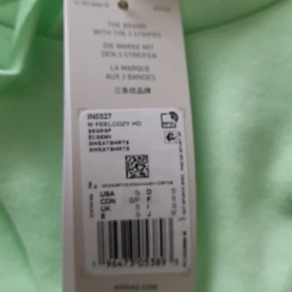 Mens Light Green Adidas Hoodie - Picture 4 of 5